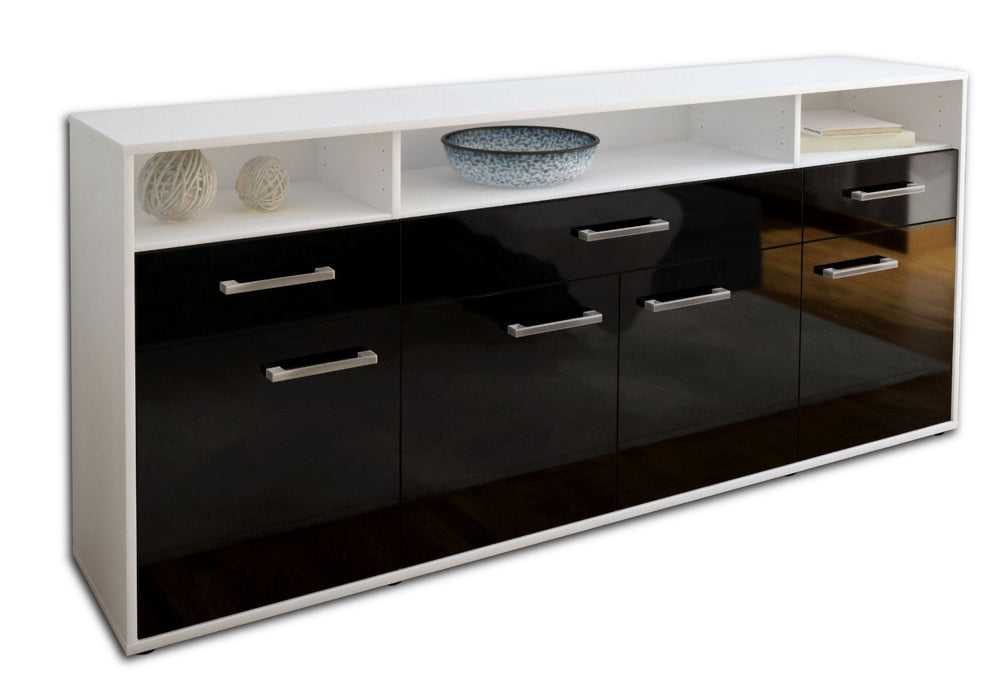 Sideboard Ezia, Schwarz Seite (180x79x35cm) - Dekati GmbH