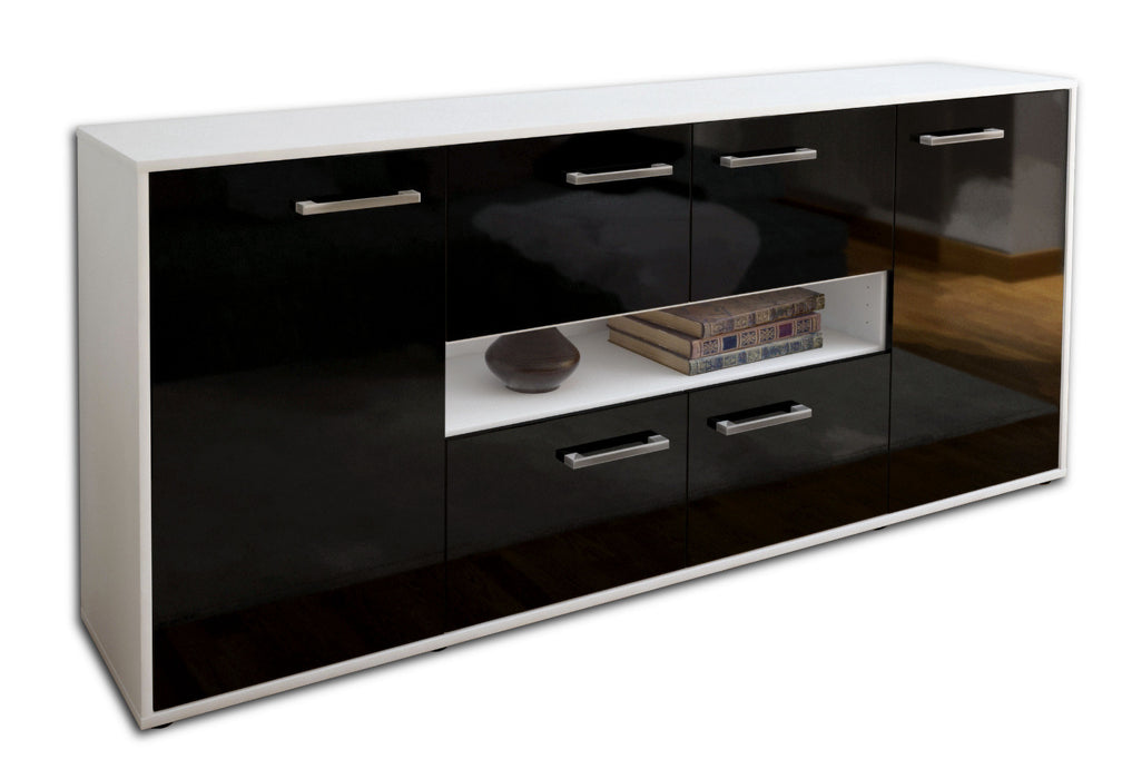 Sideboard Farina, Schwarz Seite (180x79x35cm) - Dekati GmbH