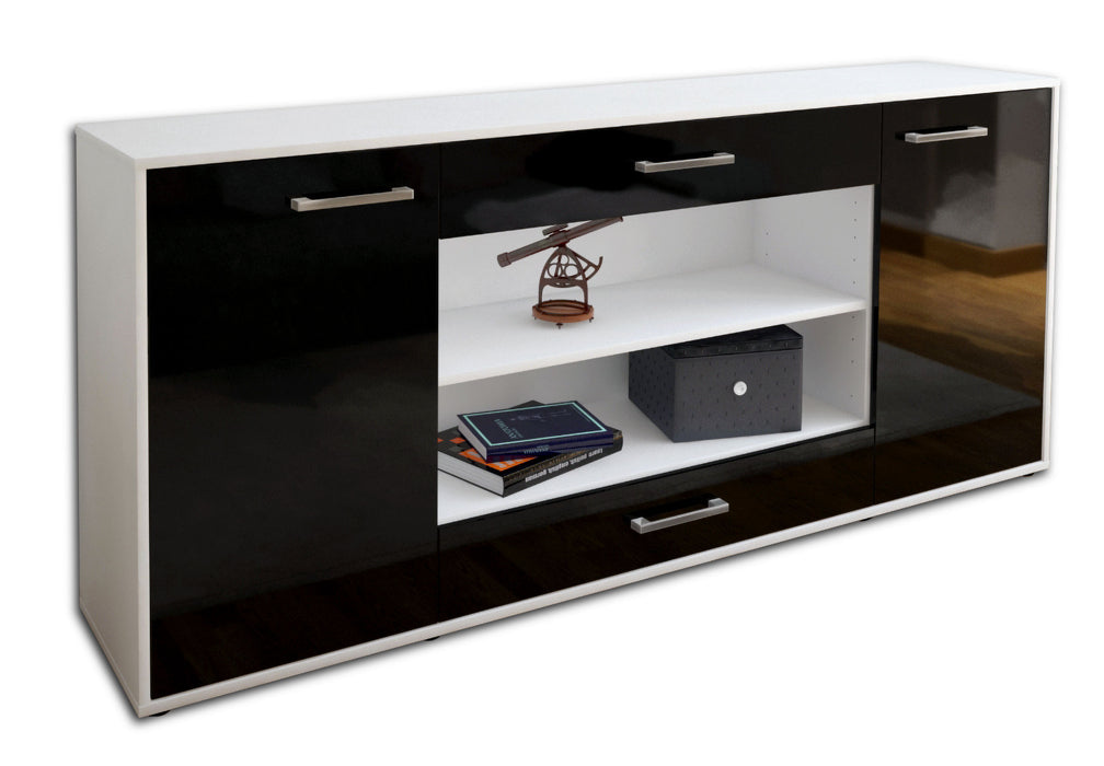 Sideboard Feli, Schwarz Seite (180x79x35cm) - Dekati GmbH