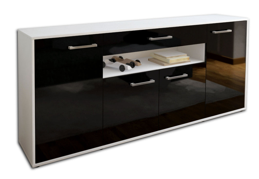 Sideboard Fiorella, Schwarz Seite (180x79x35cm) - Dekati GmbH