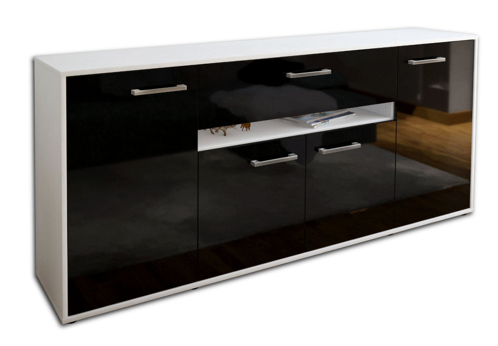 Sideboard Flavia, Schwarz Seite (180x79x35cm) - Dekati GmbH