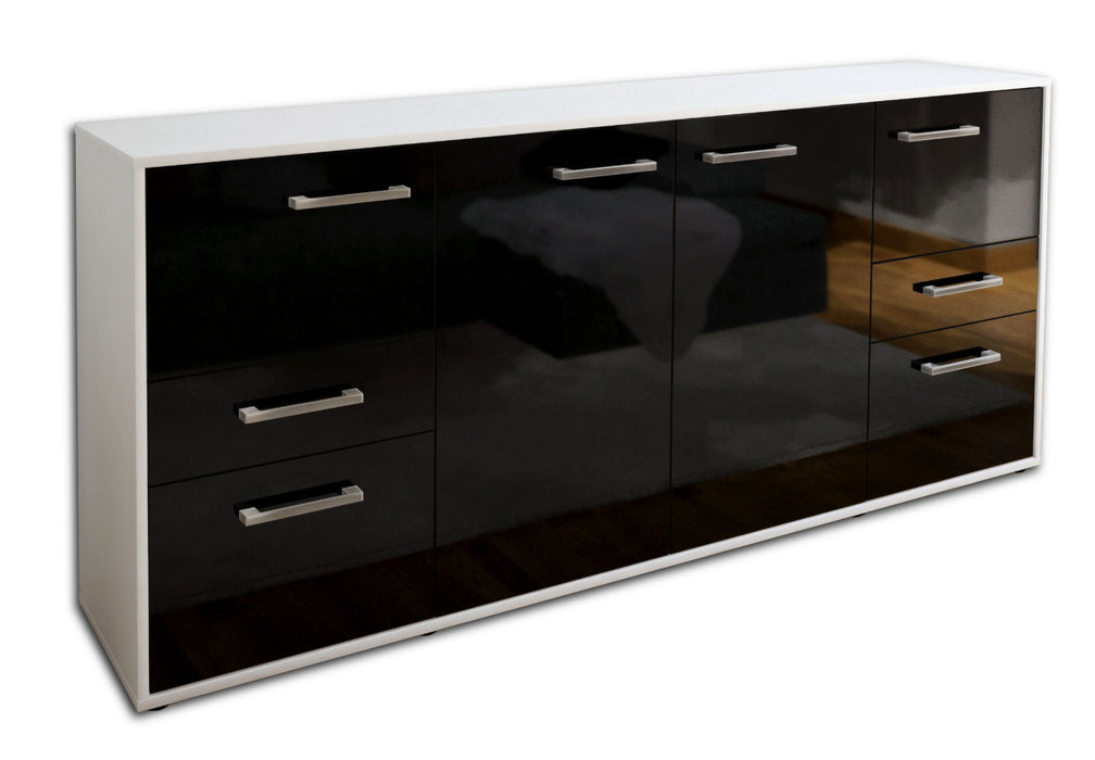 Sideboard Gemma, Schwarz Seite (180x79x35cm) - Dekati GmbH