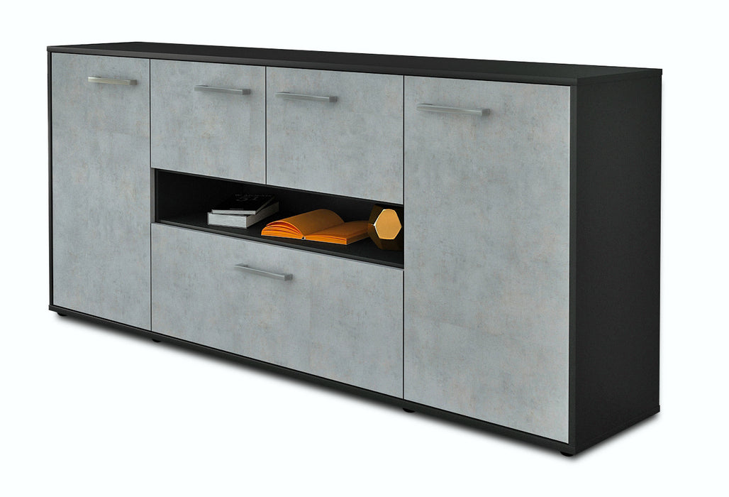 Sideboard Elisabetta, Beton Seite (180x79x35cm) - Dekati GmbH