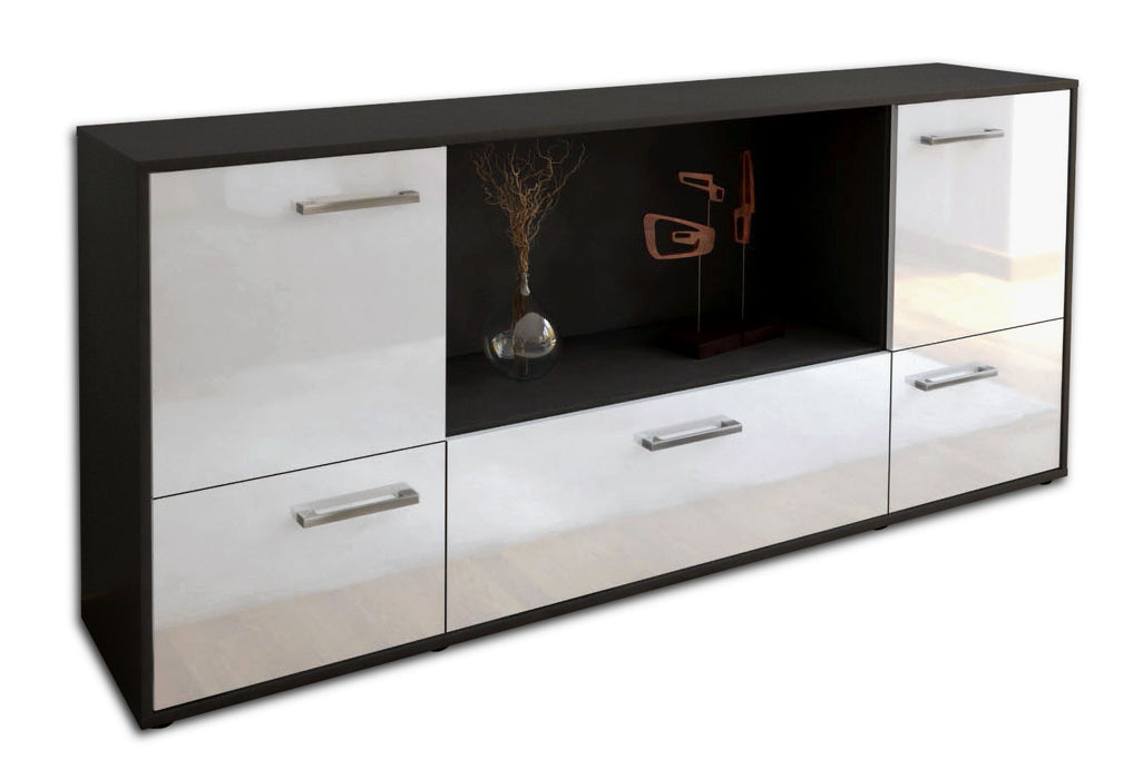 Sideboard Elvezia, Weiß Seite (180x79x35cm) - Dekati GmbH