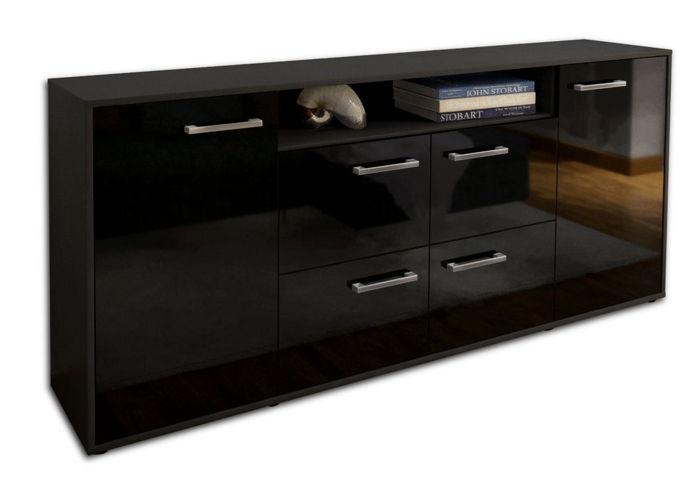 Sideboard Ephenia, Schwarz Seite (180x79x35cm) - Dekati GmbH