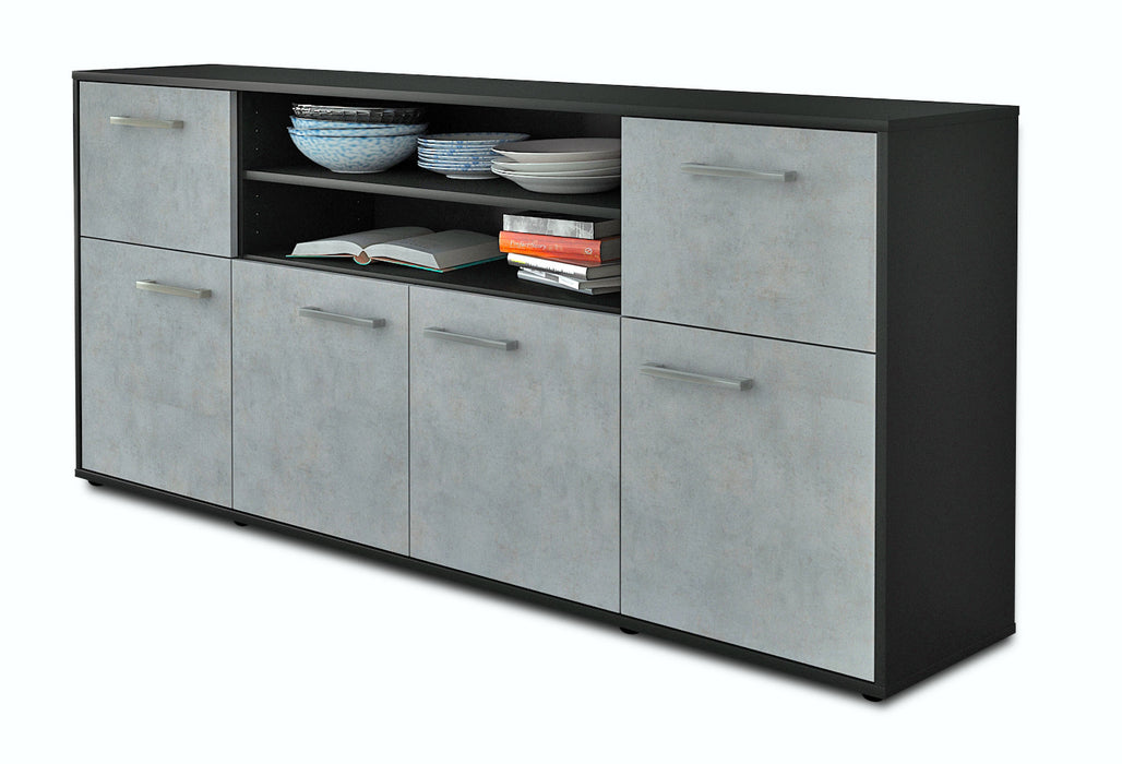 Sideboard Ermelina, Beton Seite (180x79x35cm) - Dekati GmbH