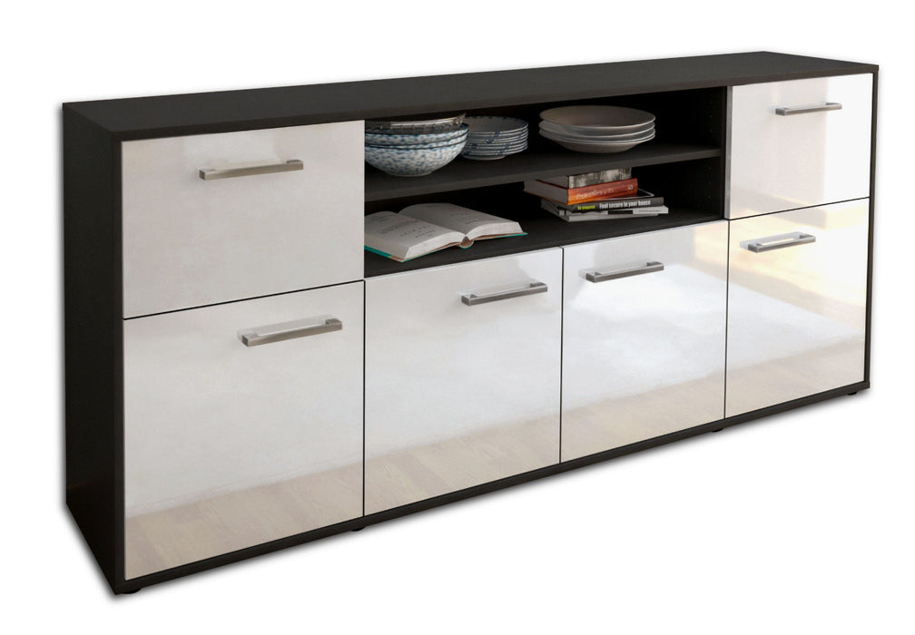 Sideboard Ermelina, Weiß Seite (180x79x35cm) - Dekati GmbH