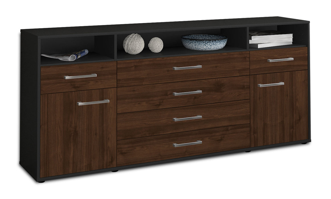 Sideboard Evelina, Walnuss Seite (180x79x35cm) - Dekati GmbH