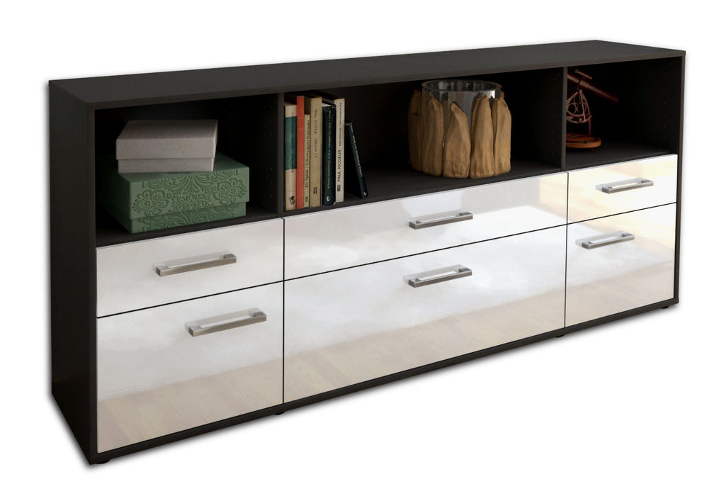 Sideboard Evelina, Weiß Seite (180x79x35cm) - Dekati GmbH