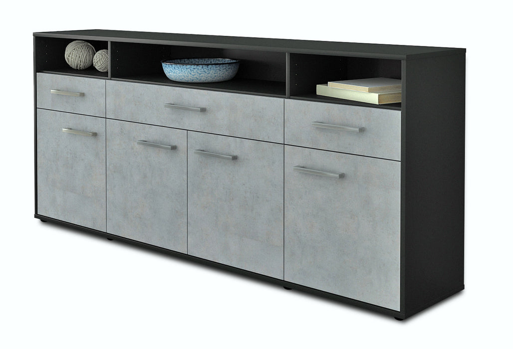 Sideboard Ezia, Beton Seite (180x79x35cm) - Dekati GmbH