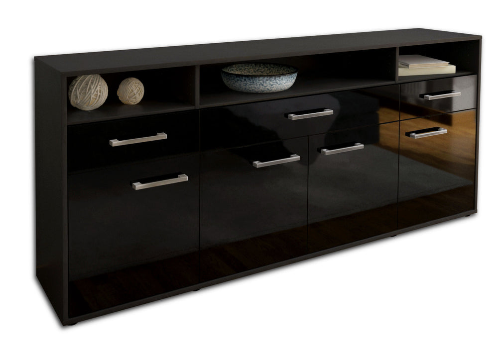 Sideboard Ezia, Schwarz Seite (180x79x35cm) - Dekati GmbH