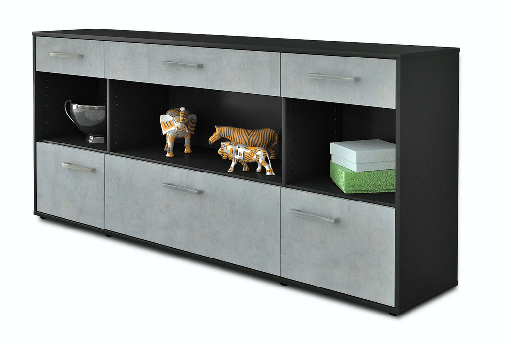 Sideboard Fabiana, Beton Seite (180x79x35cm) - Dekati GmbH