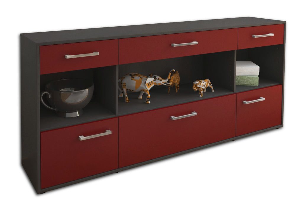 Sideboard Fabiana, Bordeaux Seite (180x79x35cm) - Dekati GmbH