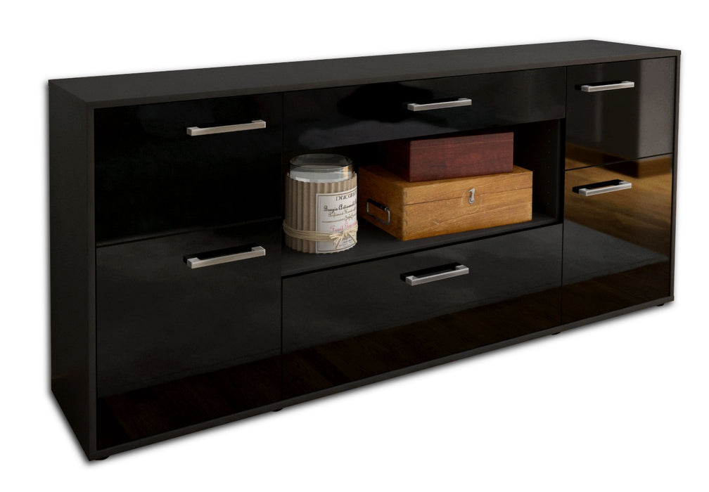 Sideboard Fabiola, Schwarz Seite (180x79x35cm) - Dekati GmbH