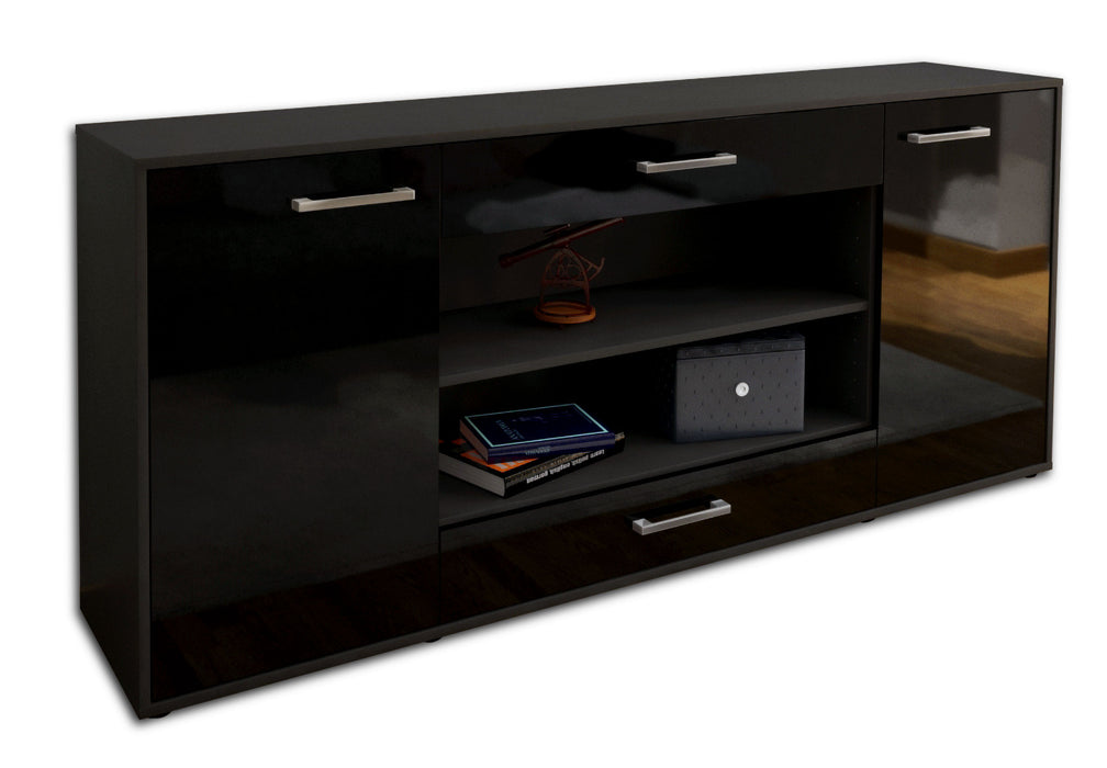 Sideboard Feli, Schwarz Seite (180x79x35cm) - Dekati GmbH