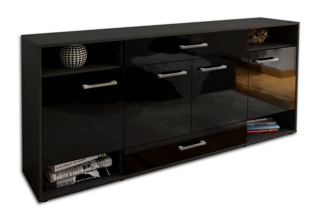 Sideboard Felicia, Schwarz Seite (180x79x35cm) - Dekati GmbH