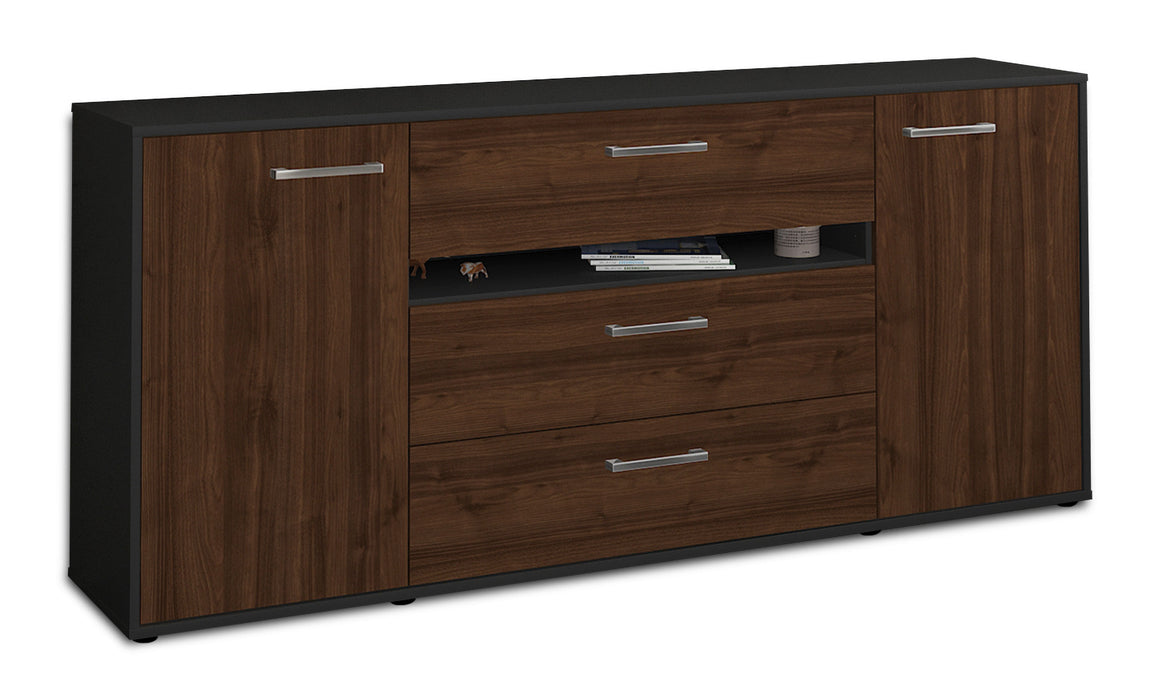 Sideboard Fernanda, Walnuss Seite (180x79x35cm) - Dekati GmbH