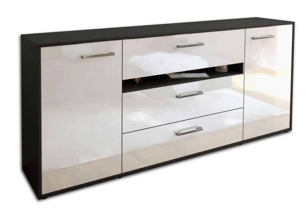 Sideboard Fernanda, Weiß Seite (180x79x35cm) - Dekati GmbH