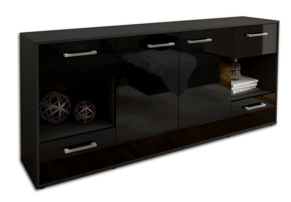 Sideboard Gaia, Schwarz Seite (180x79x35cm) - Dekati GmbH