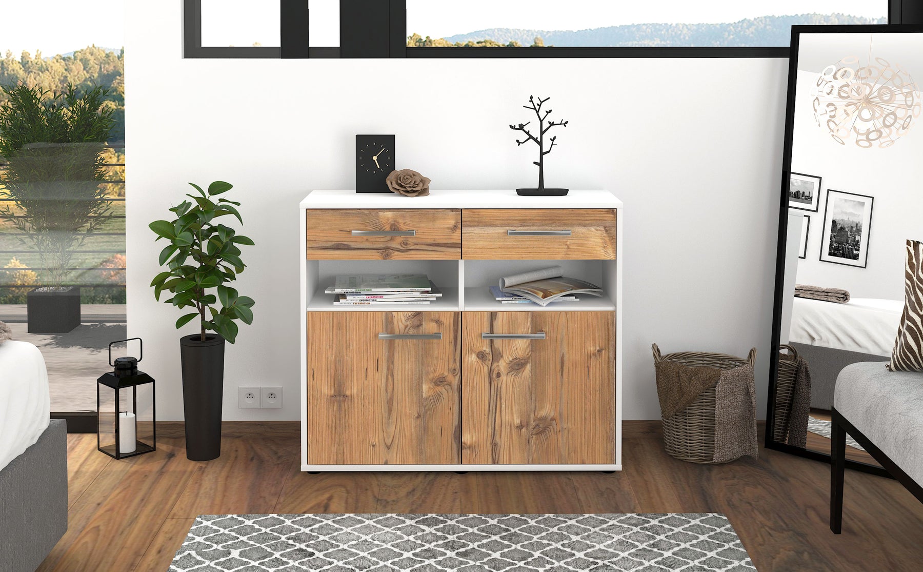 Sideboard Bruna, Pinie Studio (92x79x35cm) - Dekati GmbH