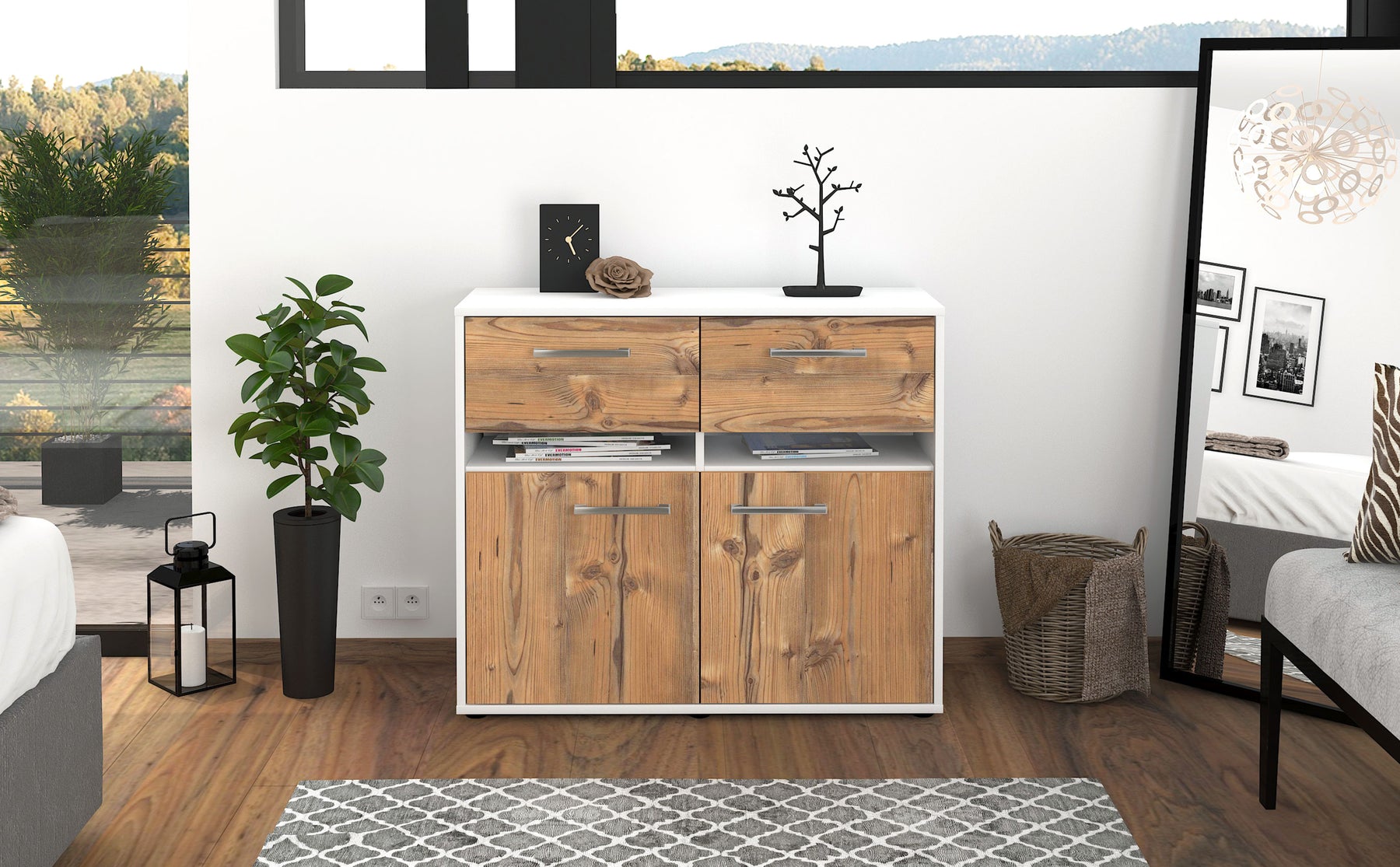 Sideboard Brunilde, Pinie Studio (92x79x35cm) - Dekati GmbH