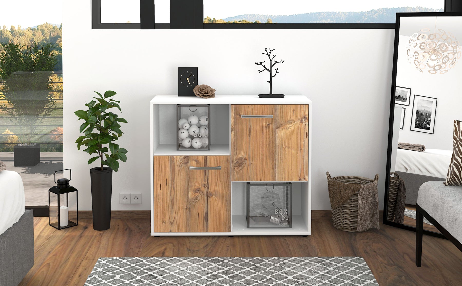 Sideboard Caralina, Pinie Studio (92x79x35cm) - Dekati GmbH