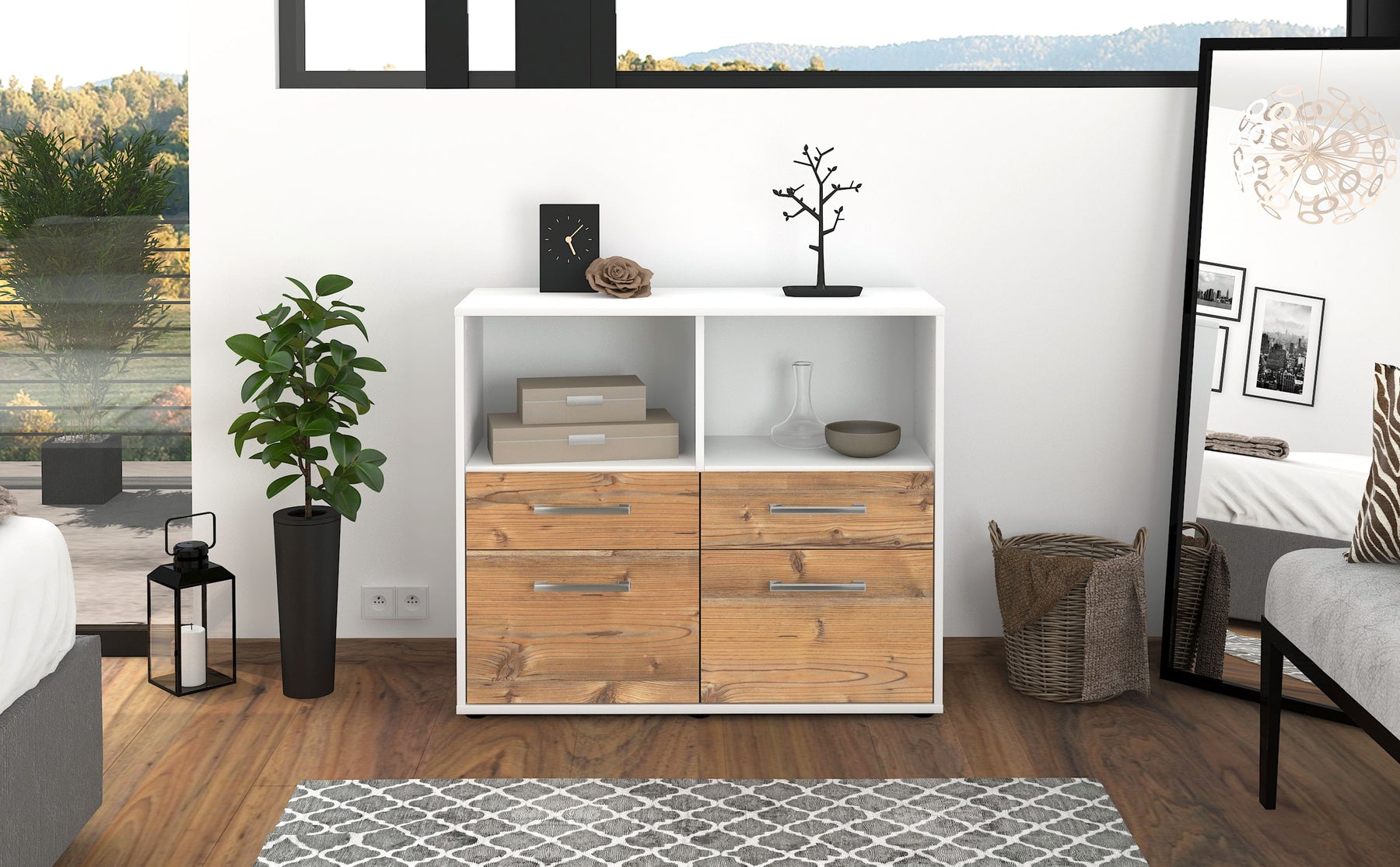 Sideboard Christine, Pinie Studio (92x79x35cm) - Dekati GmbH