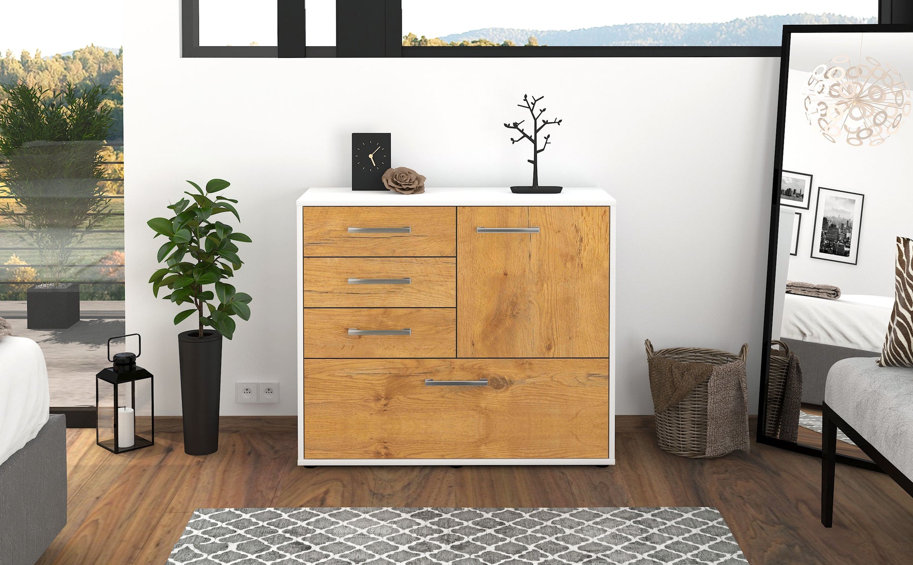 Sideboard Corina, Eiche Studio (92x79x35cm) - Dekati GmbH