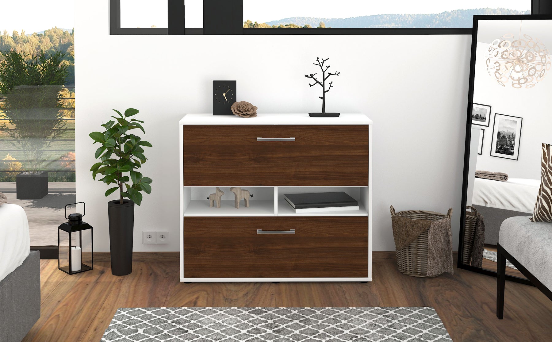 Sideboard Dalia, Walnuss Studio (92x79x35cm) - Dekati GmbH