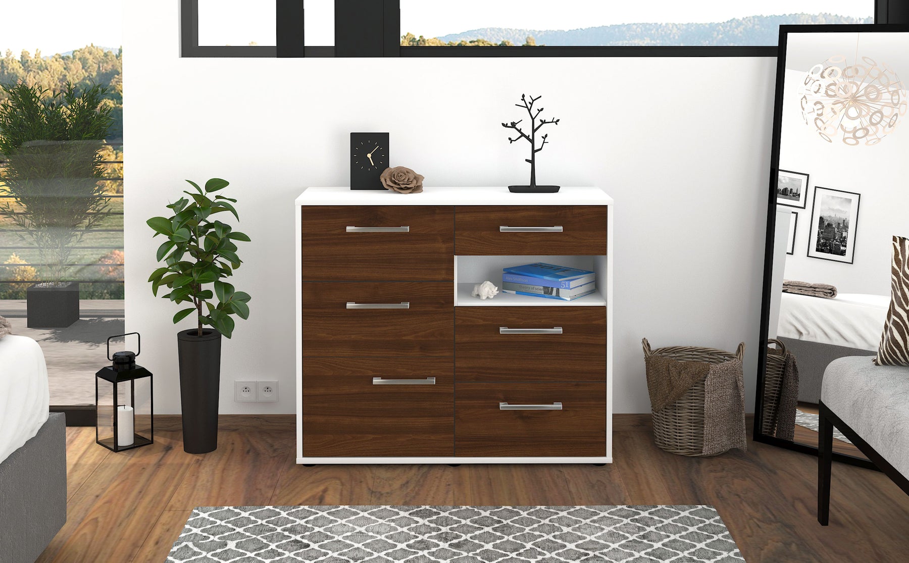 Sideboard Dariella, Walnuss Studio (92x79x35cm) - Dekati GmbH