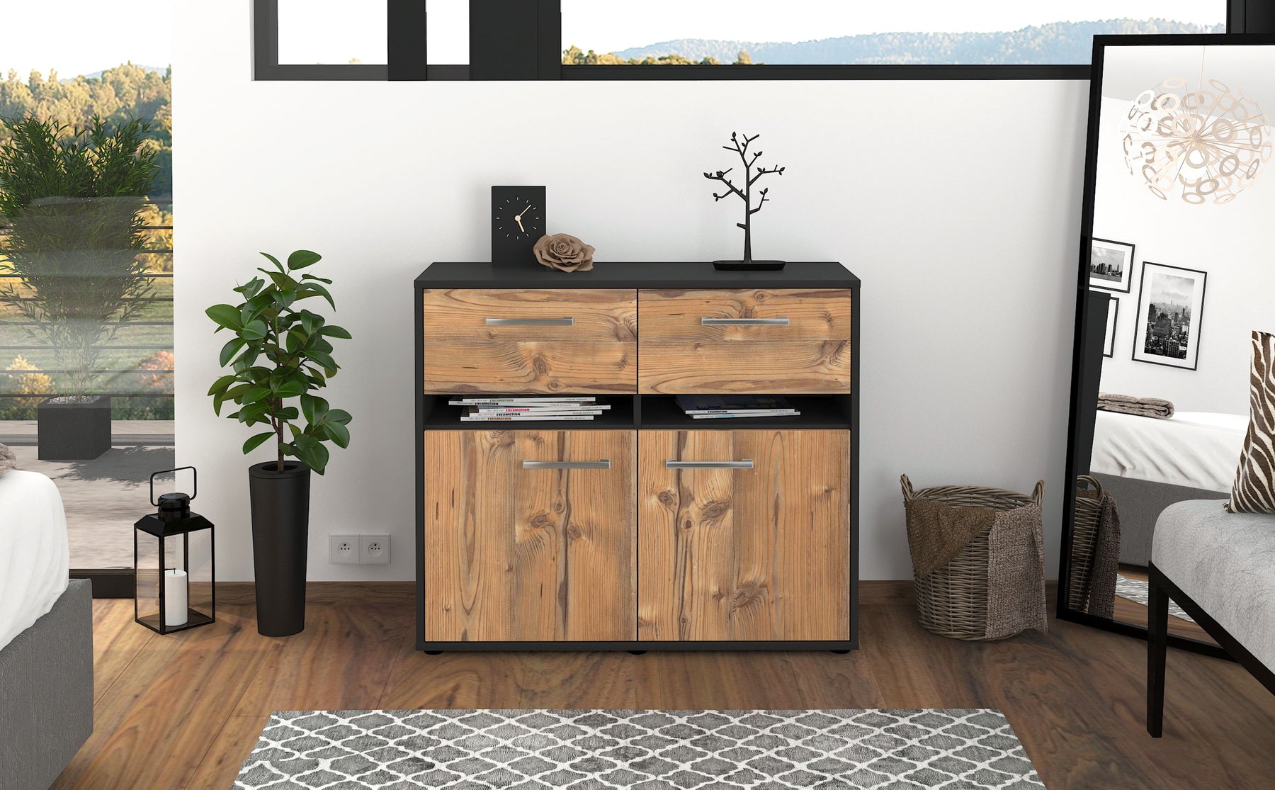 Sideboard Brunilde, Pinie Studio (92x79x35cm) - Dekati GmbH