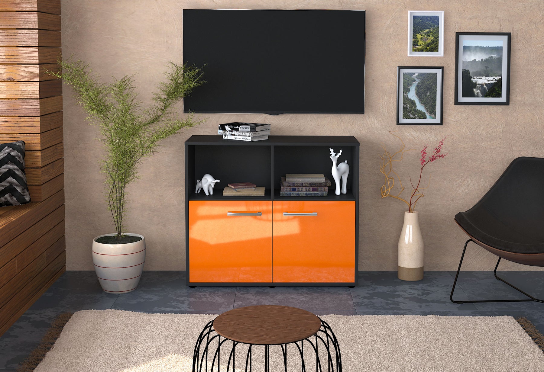 Sideboard Camilla, Orange Studio (92x79x35cm) - Dekati GmbH