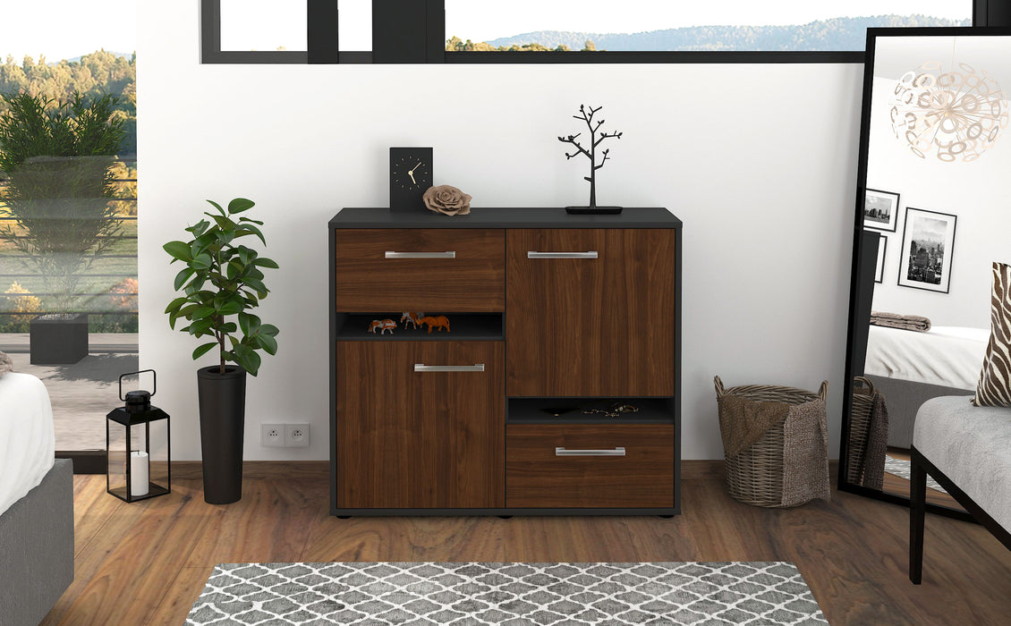 Sideboard Carlotta, Walnuss Studio (92x79x35cm) - Dekati GmbH