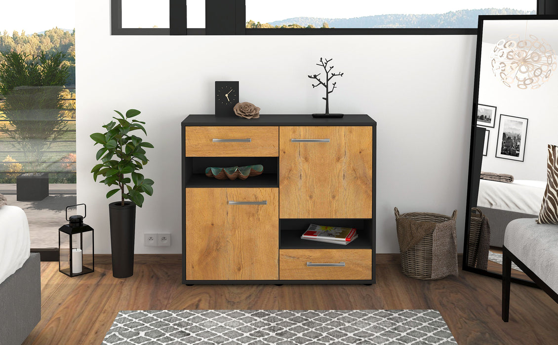 Sideboard Carmelina, Eiche Studio (92x79x35cm) - Dekati GmbH