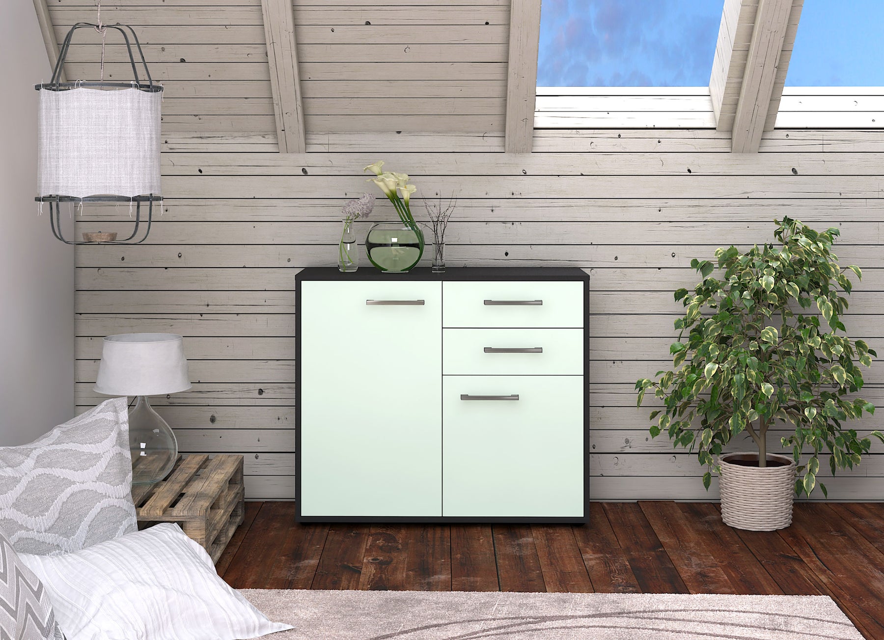 Sideboard Chantal, Mint Studio (92x79x35cm) - Dekati GmbH