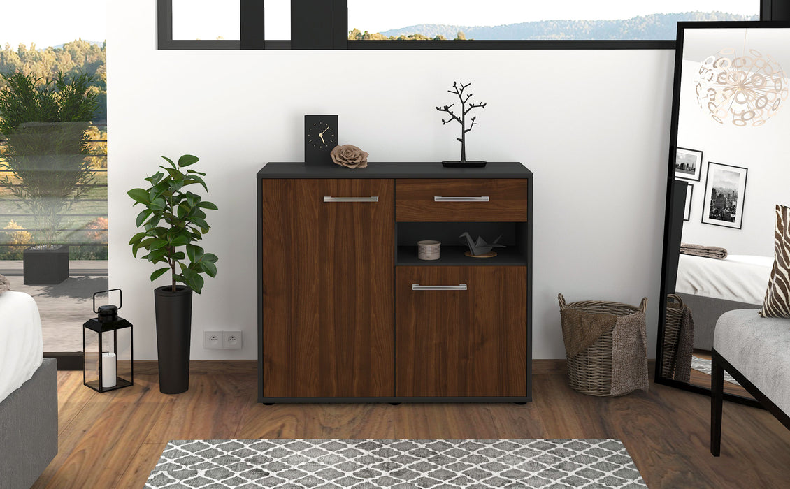 Sideboard Charlotta, Walnuss Studio (92x79x35cm) - Dekati GmbH