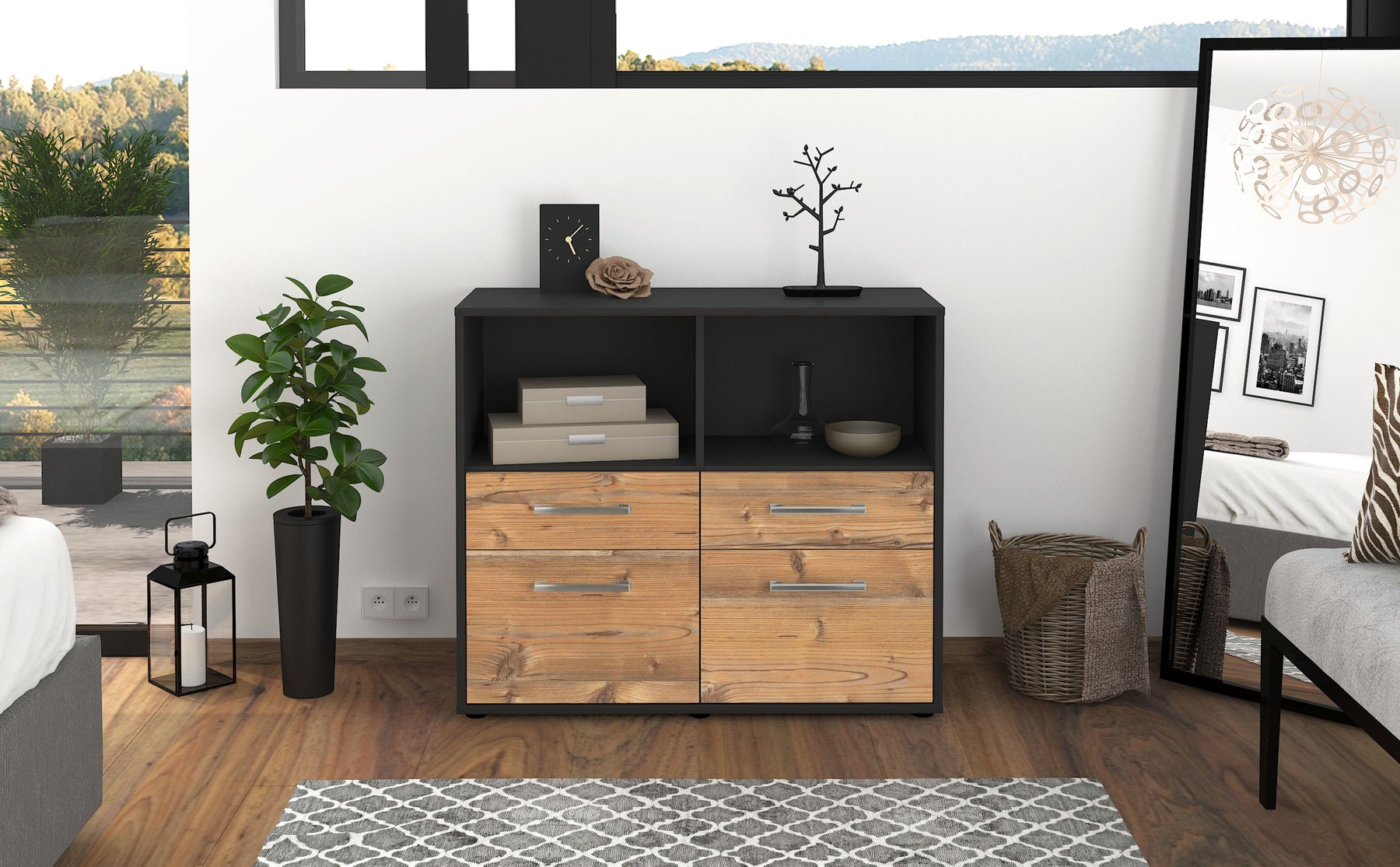 Sideboard Christine, Pinie Studio (92x79x35cm) - Dekati GmbH