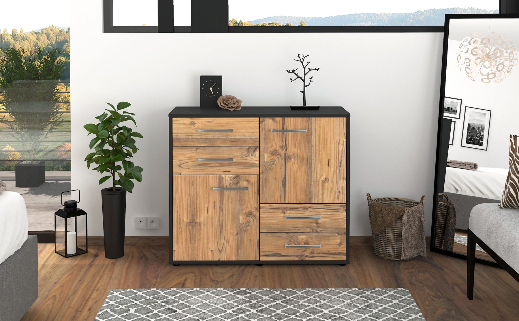 Sideboard Ciara, Pinie Studio (92x79x35cm) - Dekati GmbH