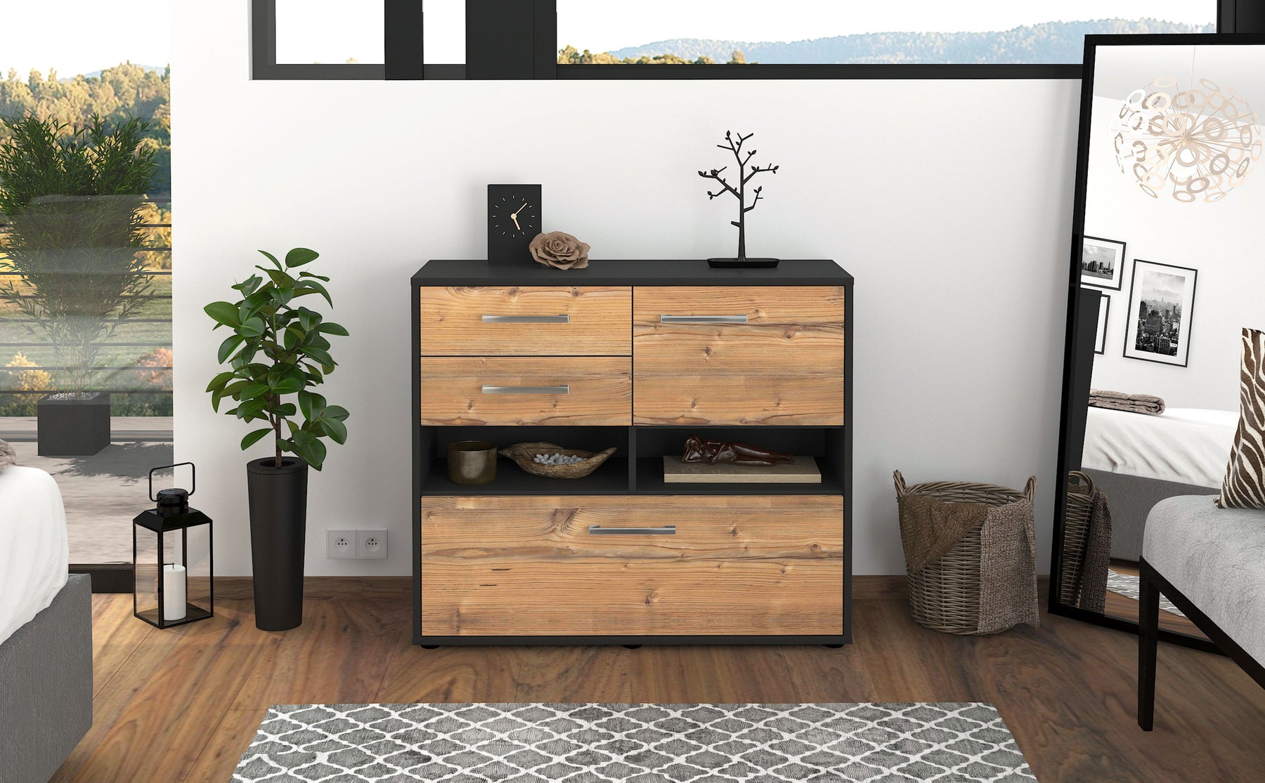 Sideboard Cornelia, Pinie Studio (92x79x35cm) - Dekati GmbH