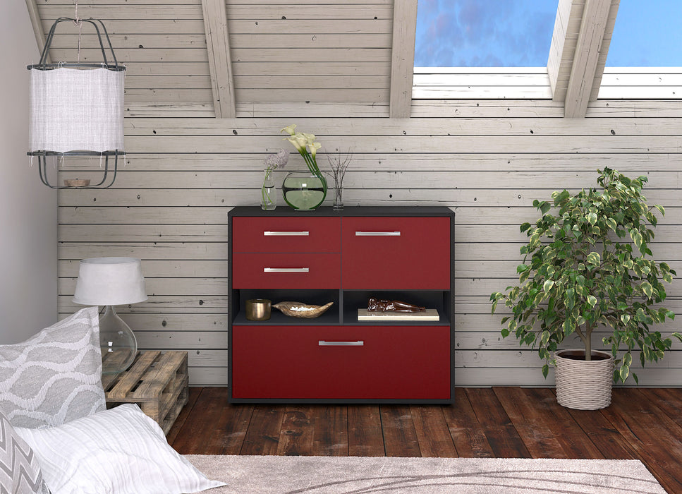 Sideboard Cornelia, Rot Studio (92x79x35cm) - Dekati GmbH