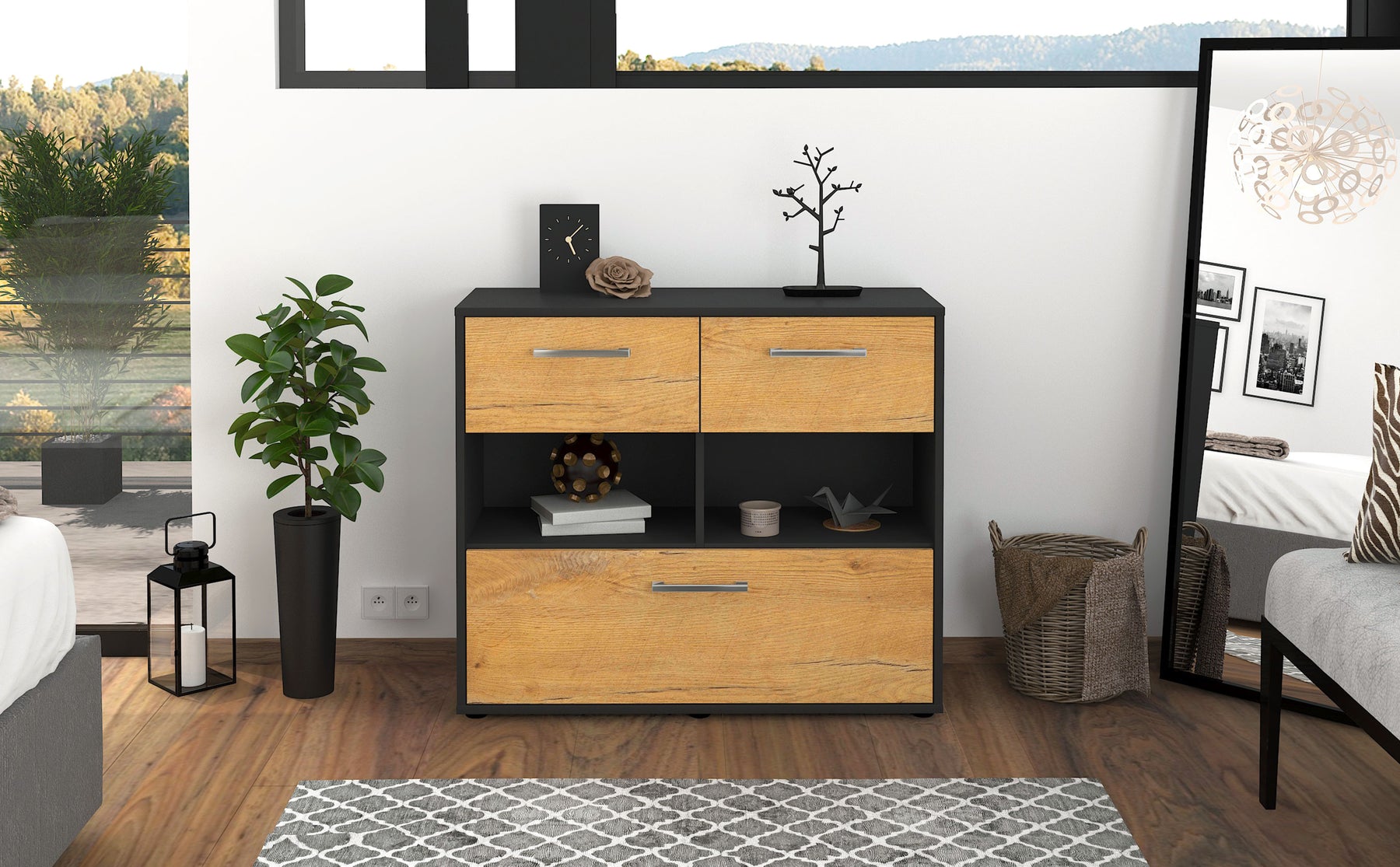 Sideboard Cosima, Eiche Studio (92x79x35cm) - Dekati GmbH