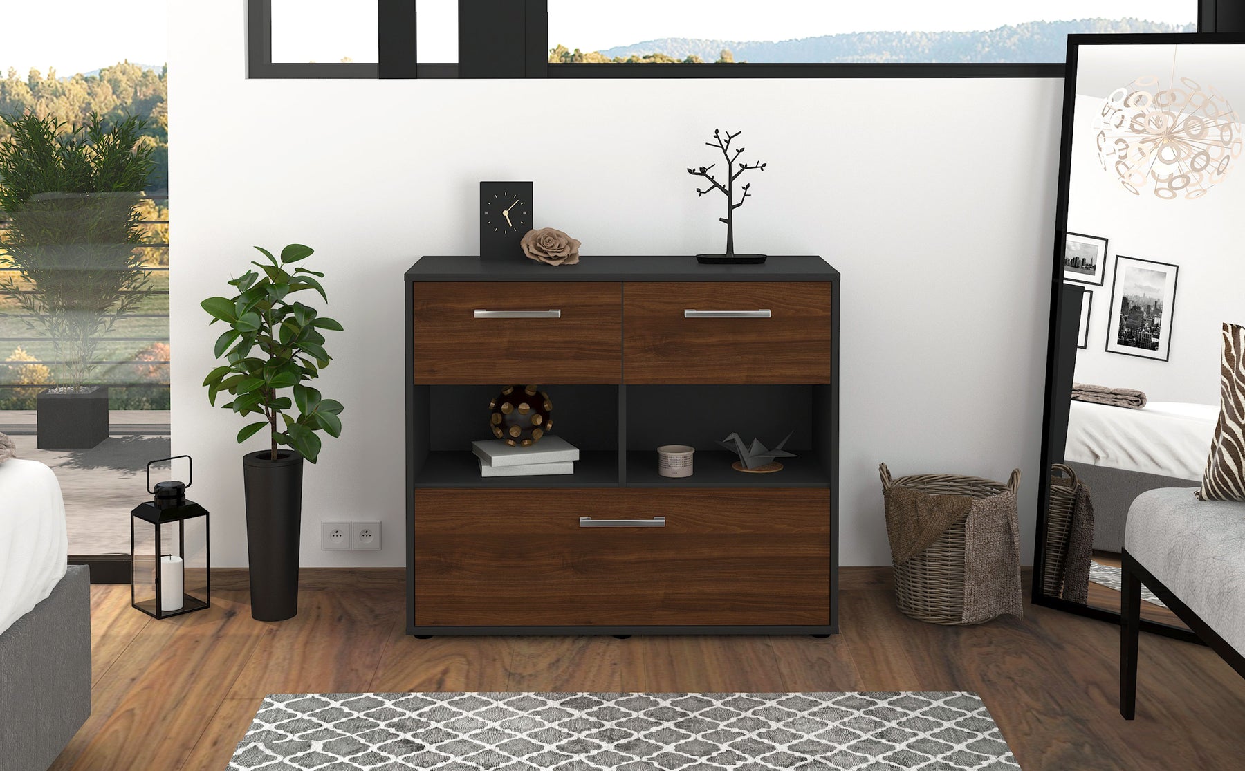 Sideboard Cosima, Walnuss Studio (92x79x35cm) - Dekati GmbH