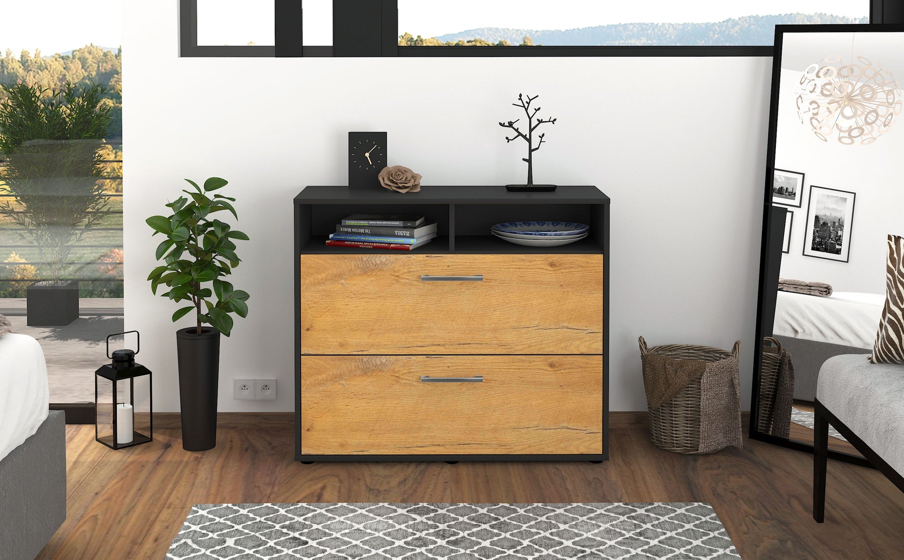 Sideboard Cosma, Eiche Studio (92x79x35cm) - Dekati GmbH