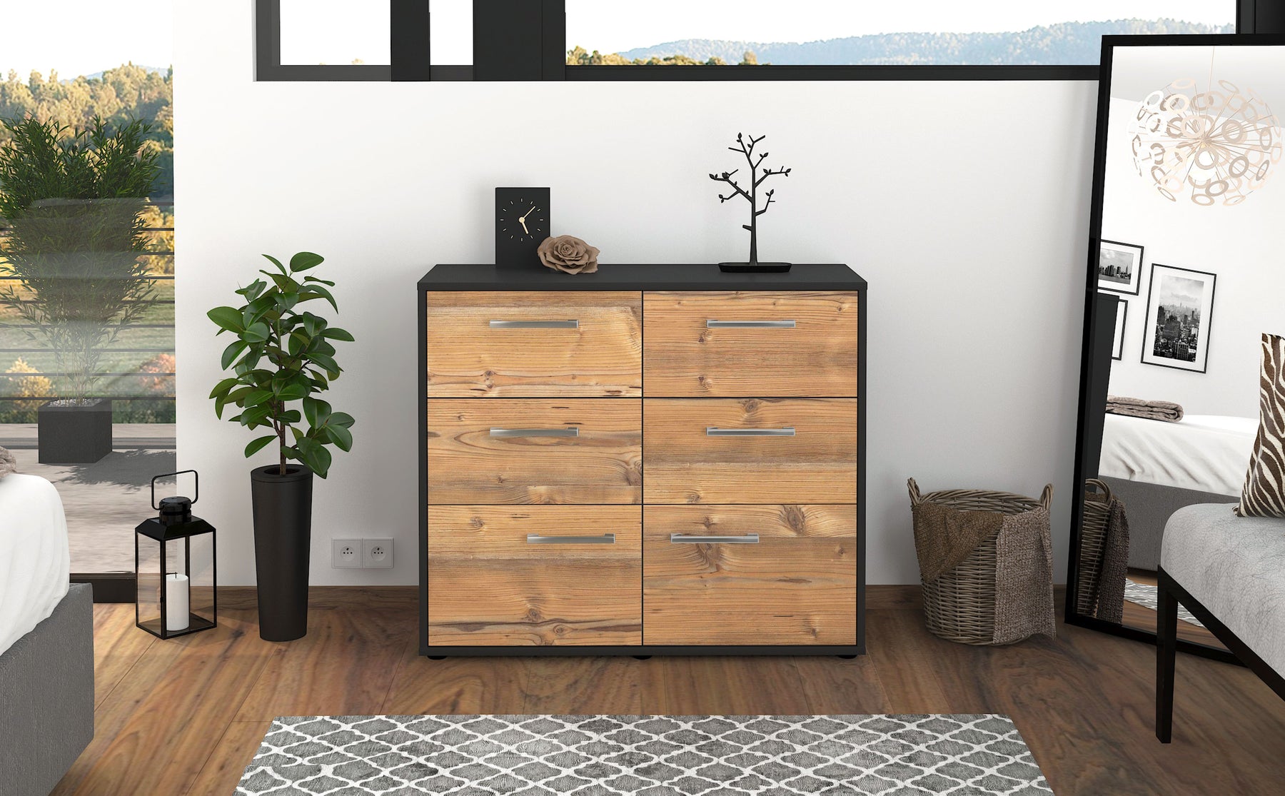 Sideboard Dalida, Pinie Studio (92x79x35cm) - Dekati GmbH