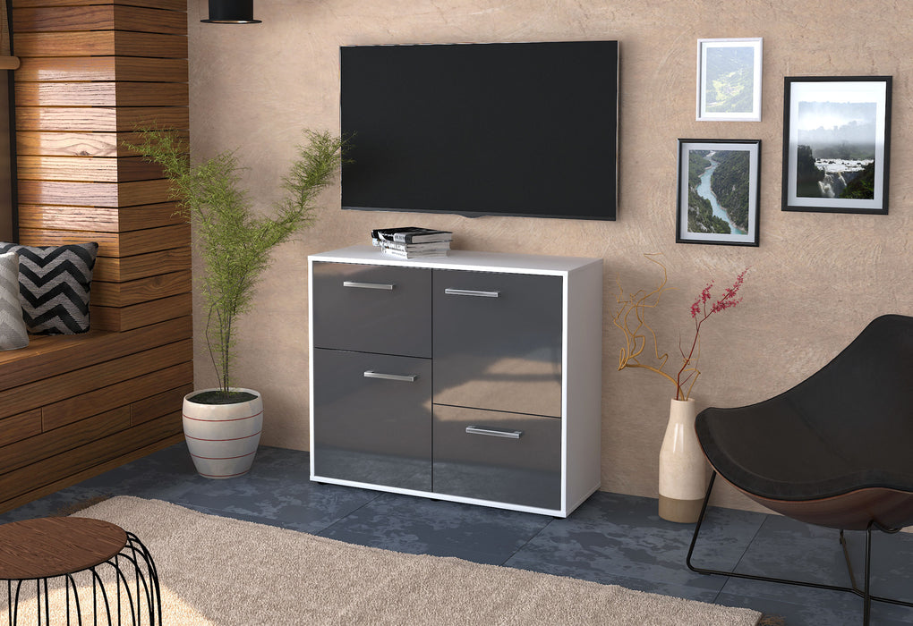 Sideboard Carla, Grau Front (92x79x35cm) - Dekati GmbH