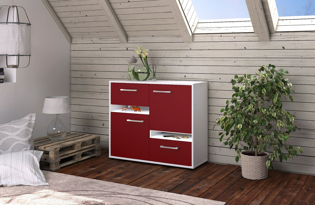 Sideboard Carlotta, Rot Front (92x79x35cm) - Dekati GmbH