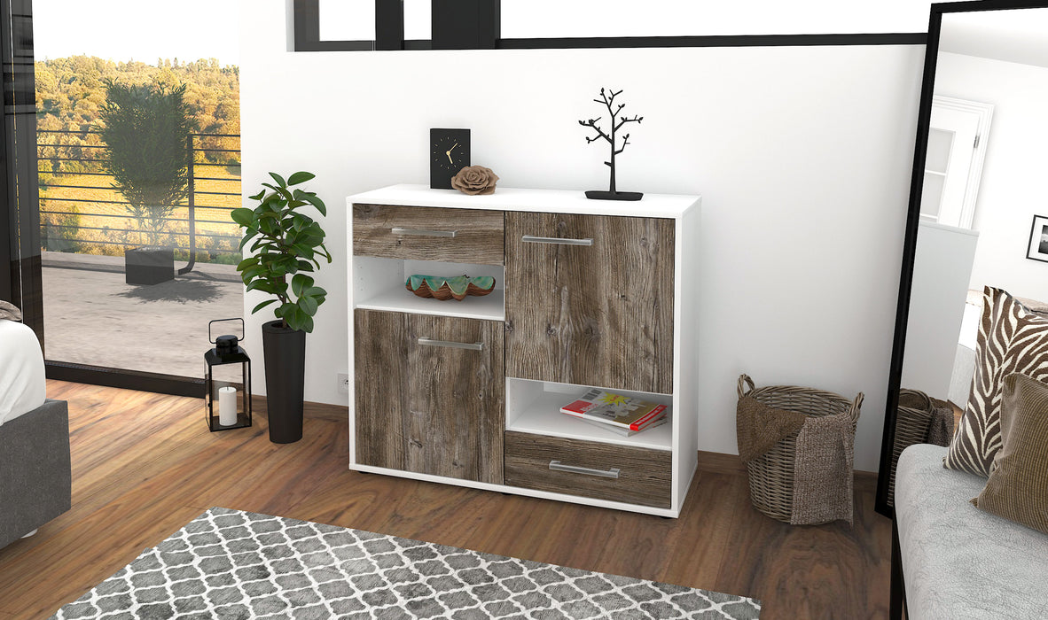 Sideboard Carmelina, Treibholz Front (92x79x35cm) - Dekati GmbH