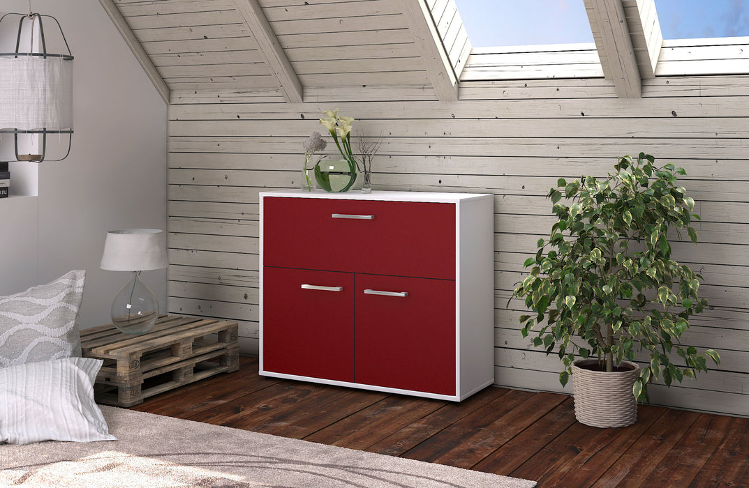 Sideboard Carolin, Rot Front (92x79x35cm) - Dekati GmbH