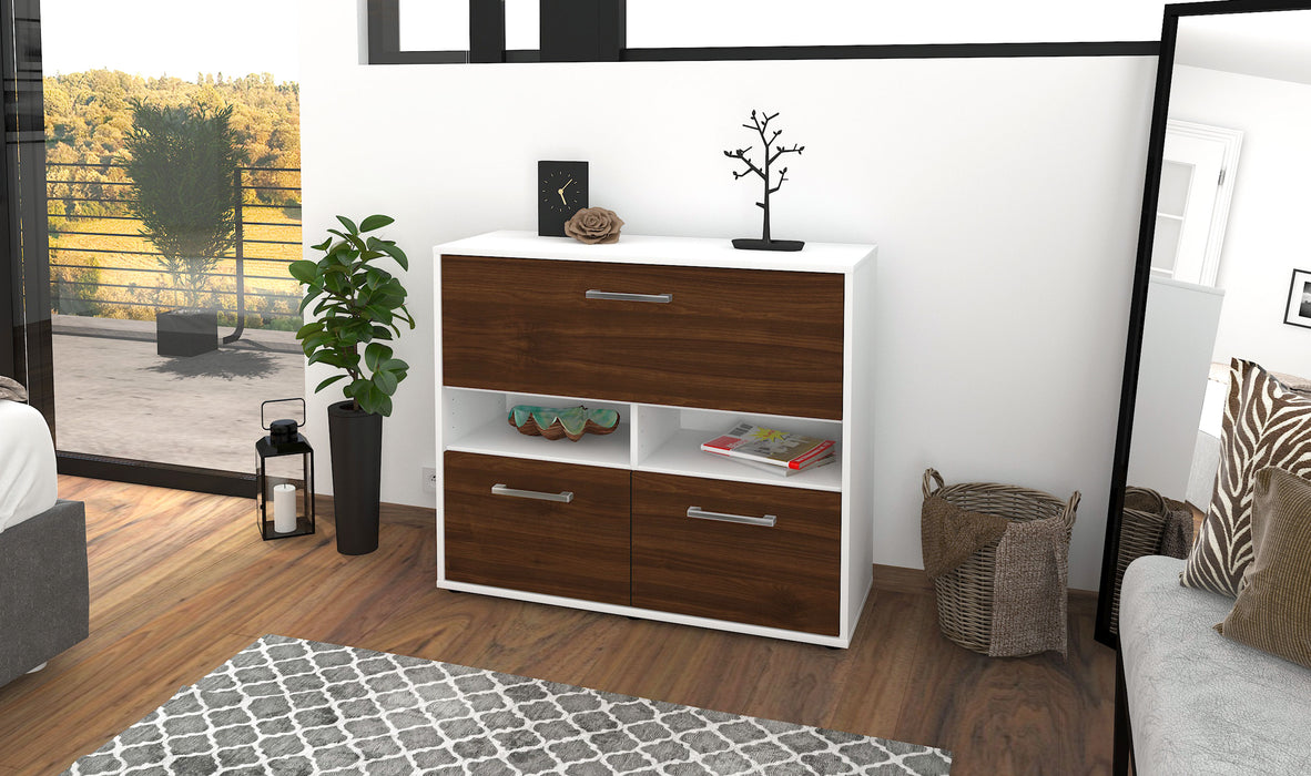 Sideboard Cassandra, Walnuss Front (92x79x35cm) - Dekati GmbH