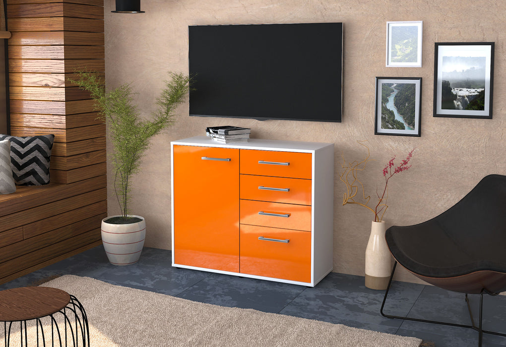 Sideboard Celestina, Orange Front (92x79x35cm) - Dekati GmbH